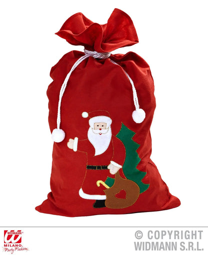 Sacco BABBO NATALE decorato 56x100 - tuttocostumi.it