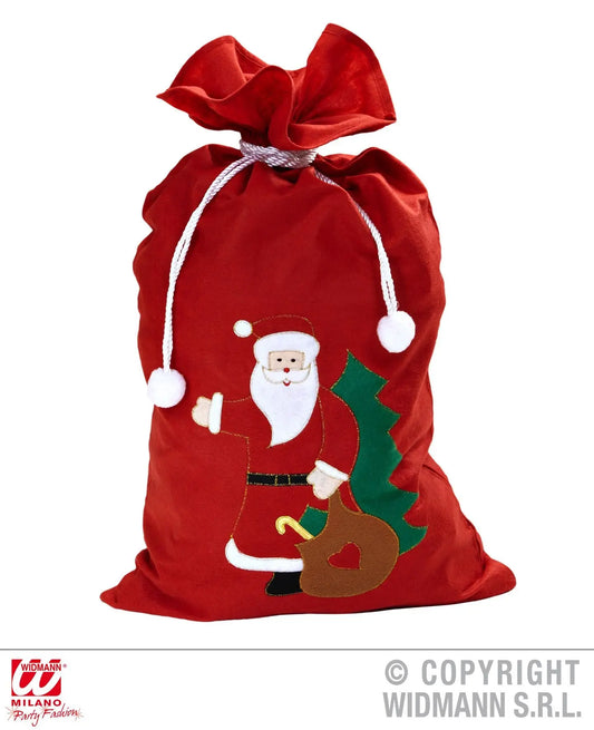 Sacco BABBO NATALE decorato 56x100 - tuttocostumi.it