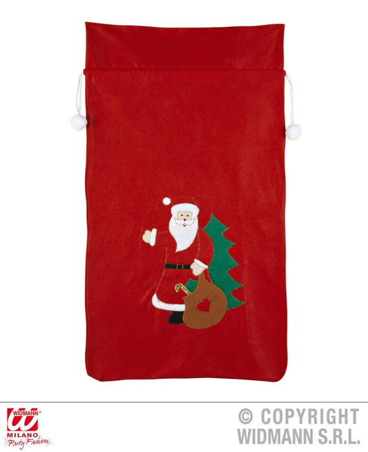 Sacco BABBO NATALE decorato 56x100 - tuttocostumi.it