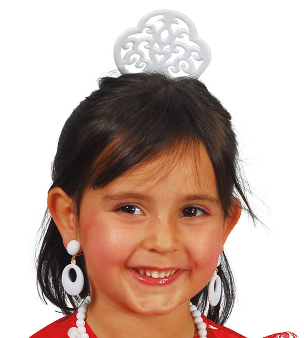 Fermacapelli bianco ANDALUSA di Guirca - tuttocostumi.it