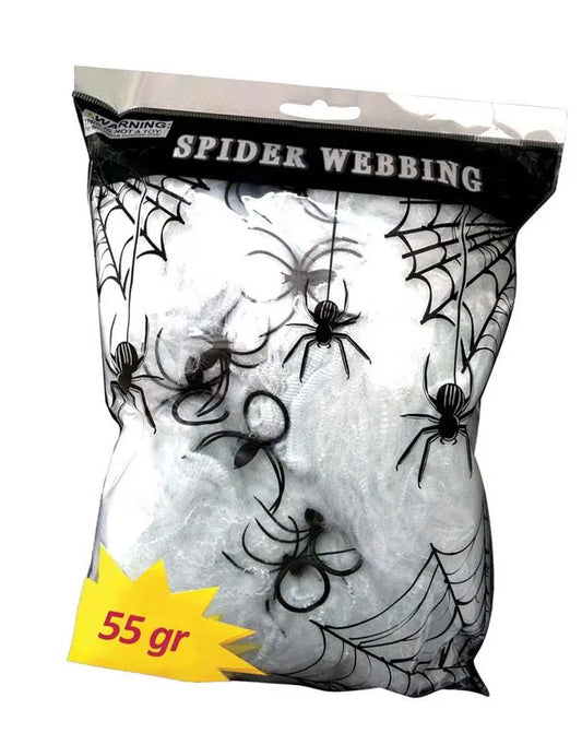 Ragnatele FOSFORESCENTI (conf. da 55 gr.) - tuttocostumi.it