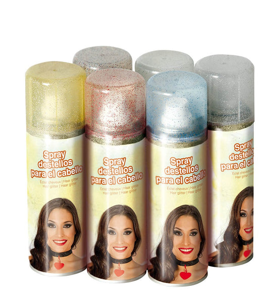 Spray glitter COLORE per capelli di Guirca - tuttocostumi.it