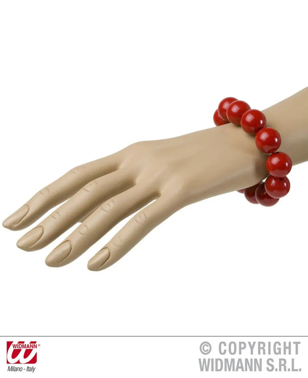 Braccialetto ANNI 70 rosso - tuttocostumi.it