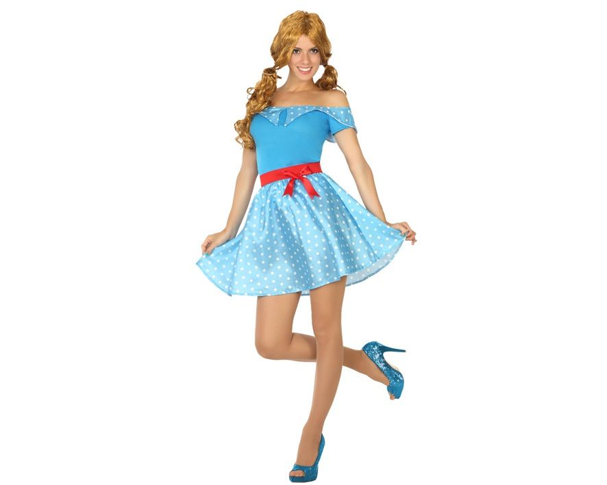 Costume ANNI 50 AZZURRO di Atosa - tuttocostumi.it