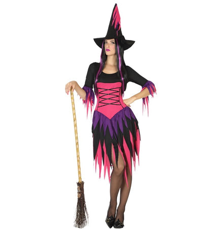 Costume STREGA ROSA adulto di Atosa - tuttocostumi.it