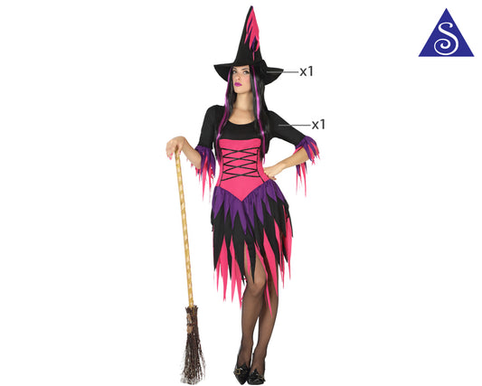 Costume STREGA ROSA adulto di Atosa - tuttocostumi.it