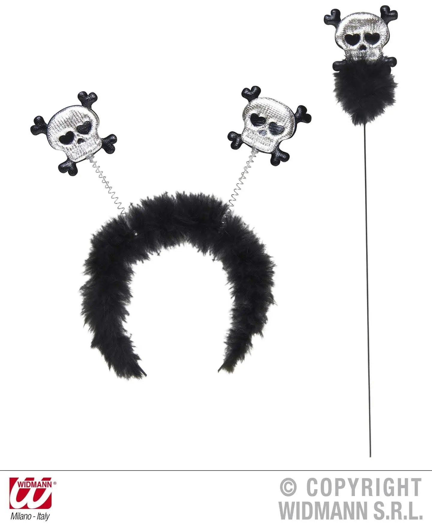 Set CERCHIETTO e BACCHETTA teschio con ossa - tuttocostumi.it