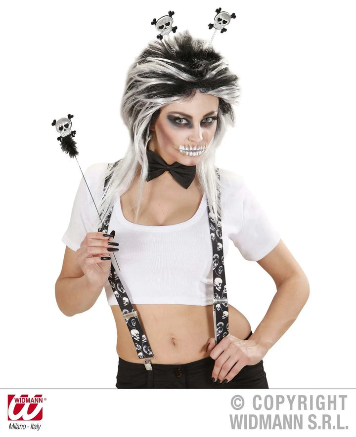 Set CERCHIETTO e BACCHETTA teschio con ossa - tuttocostumi.it