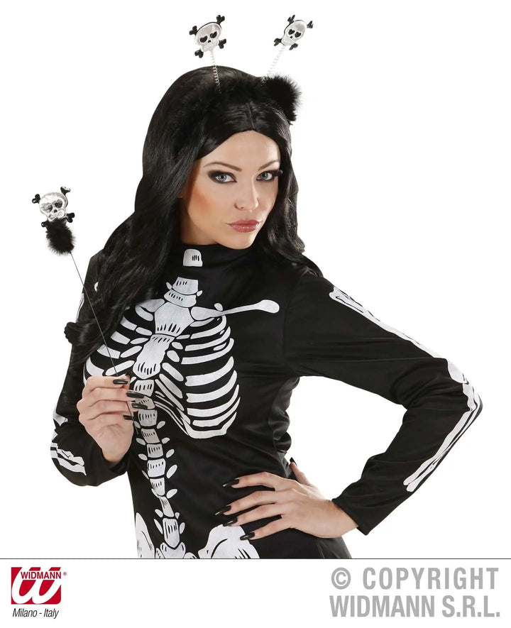 Set CERCHIETTO e BACCHETTA teschio con ossa - tuttocostumi.it
