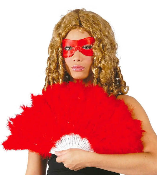 Ventaglio in piume ROSSO - tuttocostumi.it