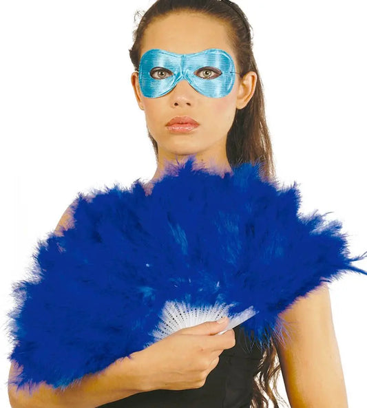 Ventaglio in piume AZZURRO - tuttocostumi.it