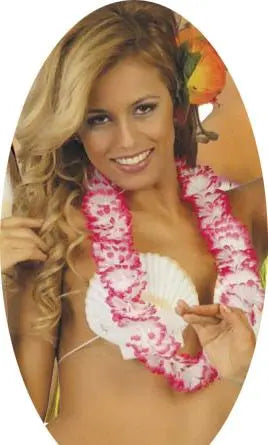 10x Collane HAWAIANE fiori chiari - tuttocostumi.it