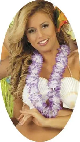 10x Collane HAWAIANE fiori chiari - tuttocostumi.it