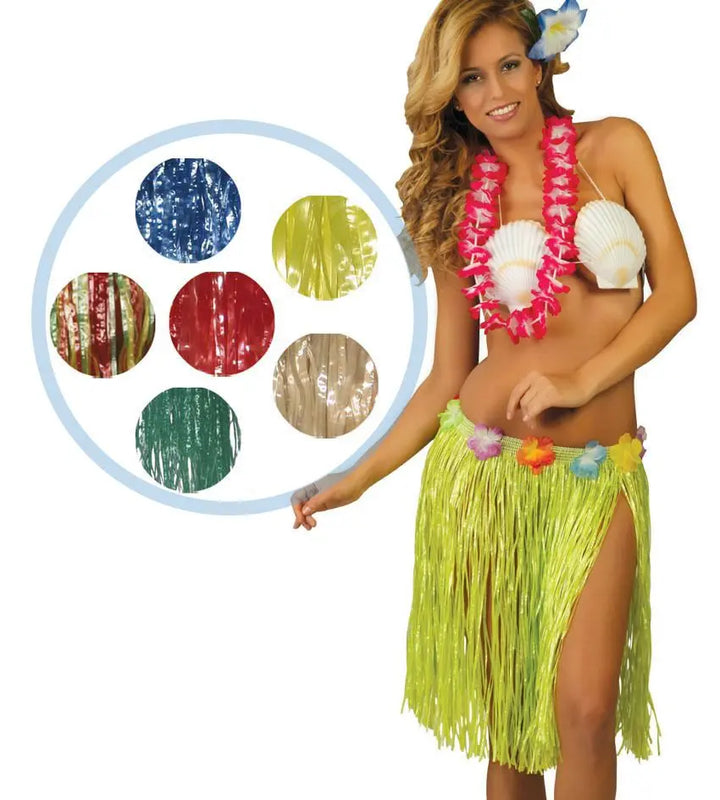 Gonna HAWAIANA - 55 cm (per ADULTI e BAMBINI) - tuttocostumi.it