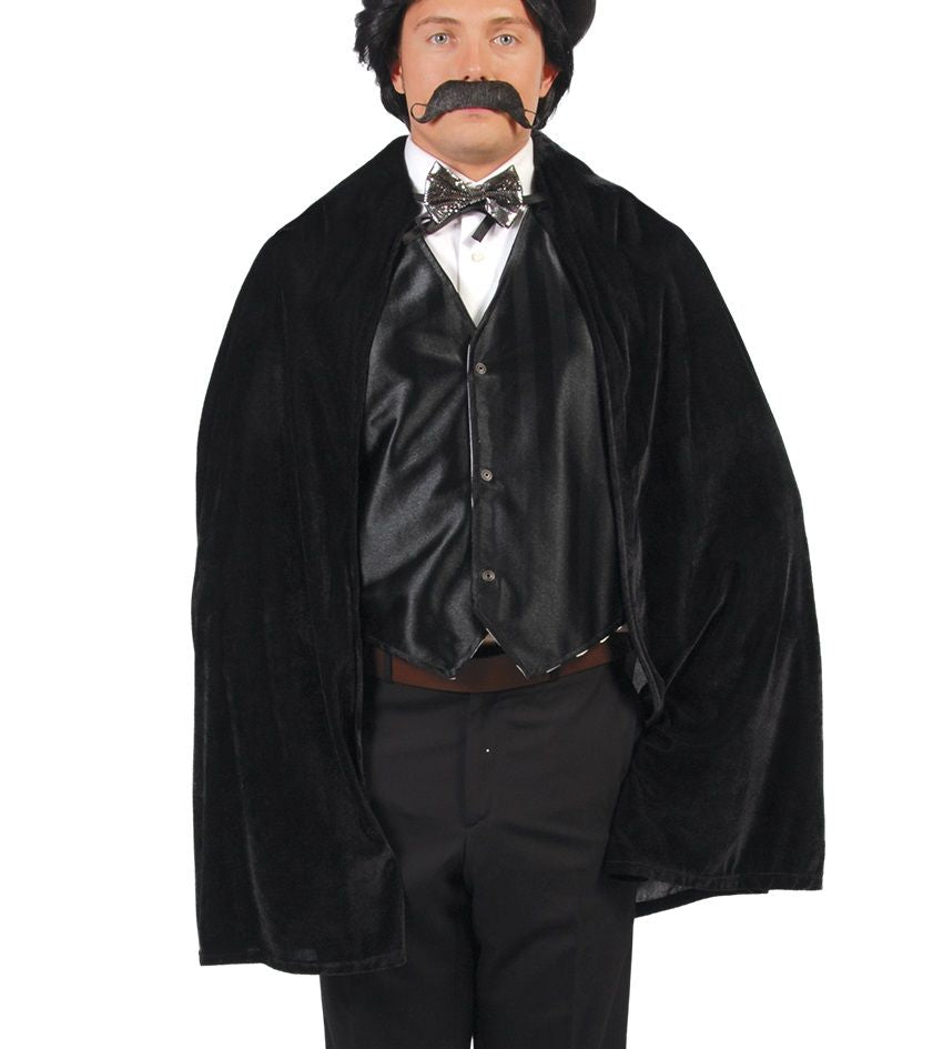 Mantello nero con cappuccio 100 cm di Guirca - tuttocostumi.it
