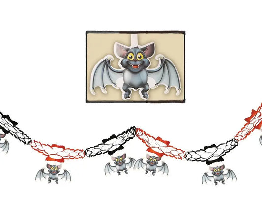 Ghirlanda pipistrelli allegri 15 x 200 cm - tuttocostumi.it