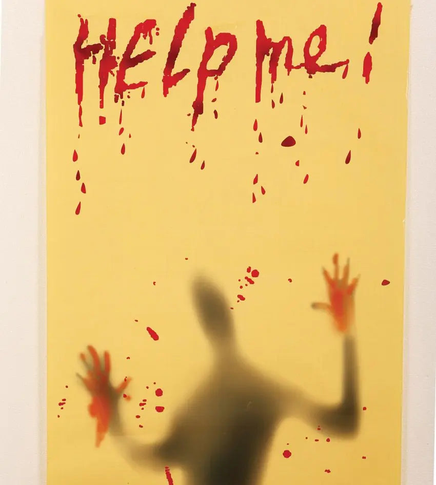 Adesivo HELP ME 120 X 63 cm - tuttocostumi.it