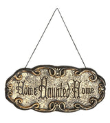 Insegna HOME HAUNTED 45 x 20 cm