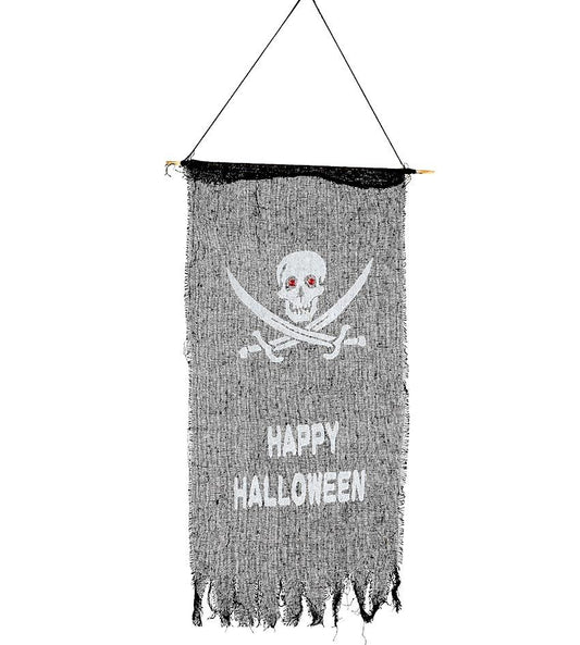 Bandiera PIRATA HAPPY HALLOWEEN 75 X 40 di Guirca - tuttocostumi.it