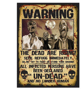 Set da 2 insegne zombie "WARNING" 38 X 28 cm