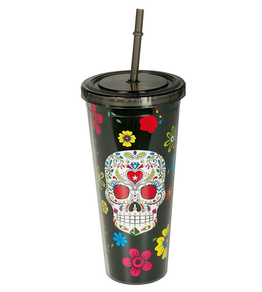 Bicchiere DIA DE LOS MUERTOS 20 cm di Guirca - tuttocostumi.it