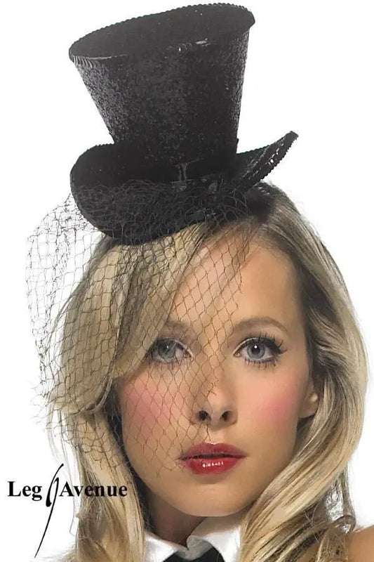 Mini cappellino con veletta di Leg Avenue - tuttocostumi.it