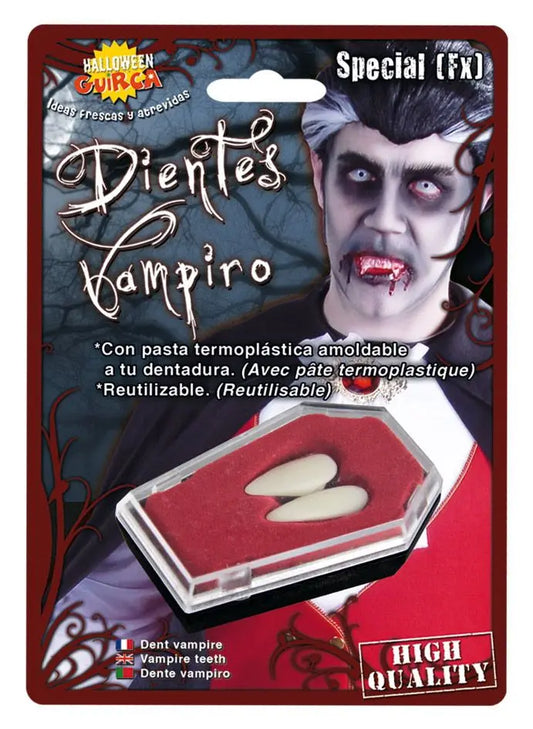 Canini TERMOPLASTICI effetto naturale vampiro - tuttocostumi.it