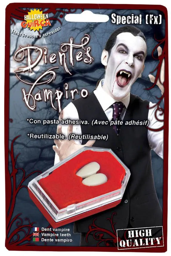 Canini da VAMPIRO con pasta adesiva - tuttocostumi.it