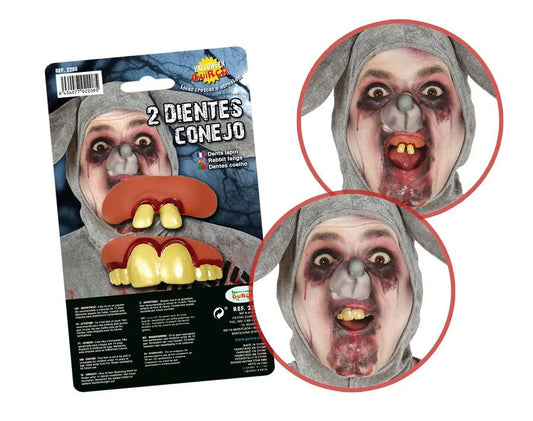 Set 2 denti da coniglio - tuttocostumi.it