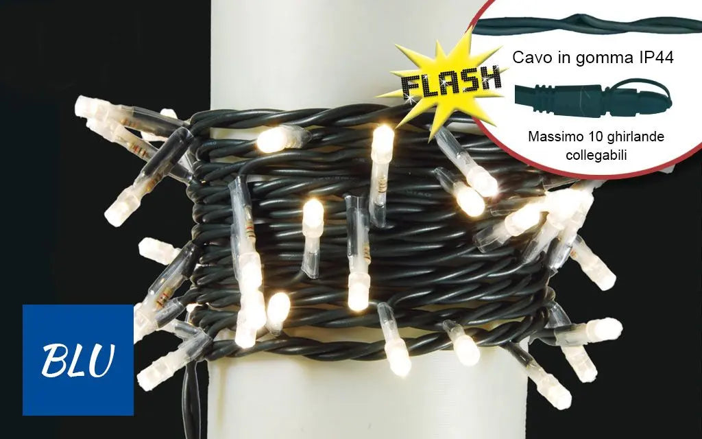 Ghirlanda 100 led blu - tuttocostumi.it