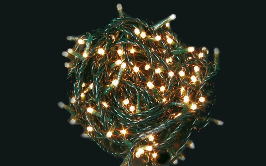 Ghirlanda con 100 mini lampadine bianche - tuttocostumi.it