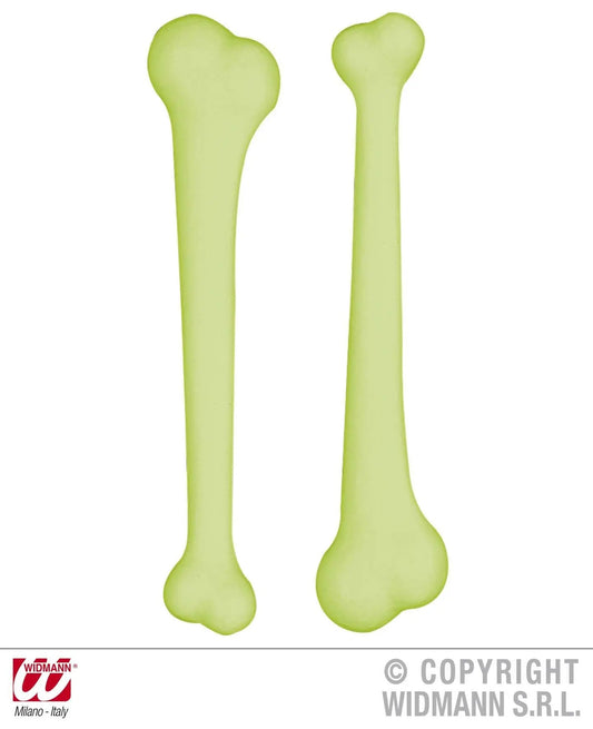 Ossa MARACAS FOSFORESCENTI - tuttocostumi.it