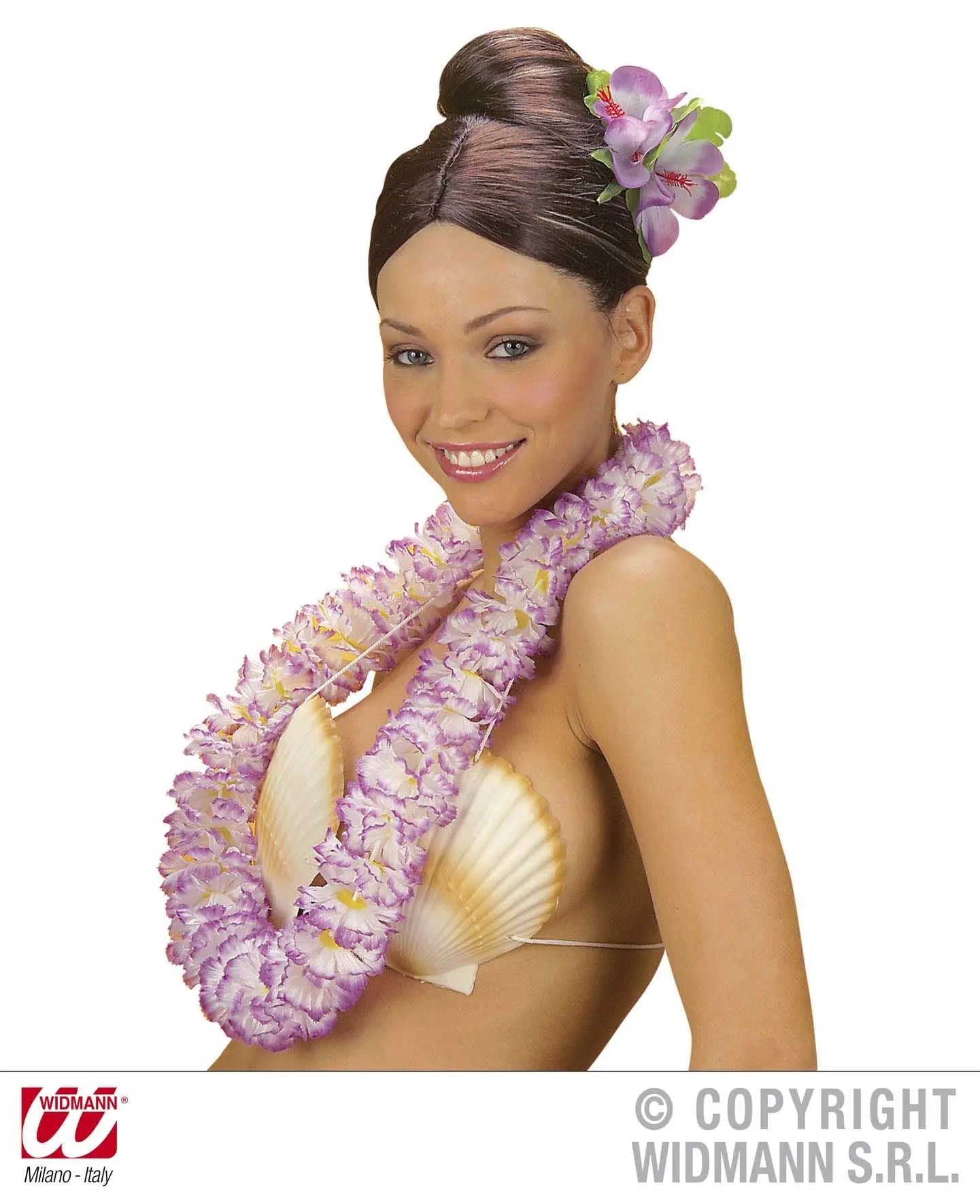 Molletta per capelli con 3 FIORI IBISCO GRANDI - tuttocostumi.it