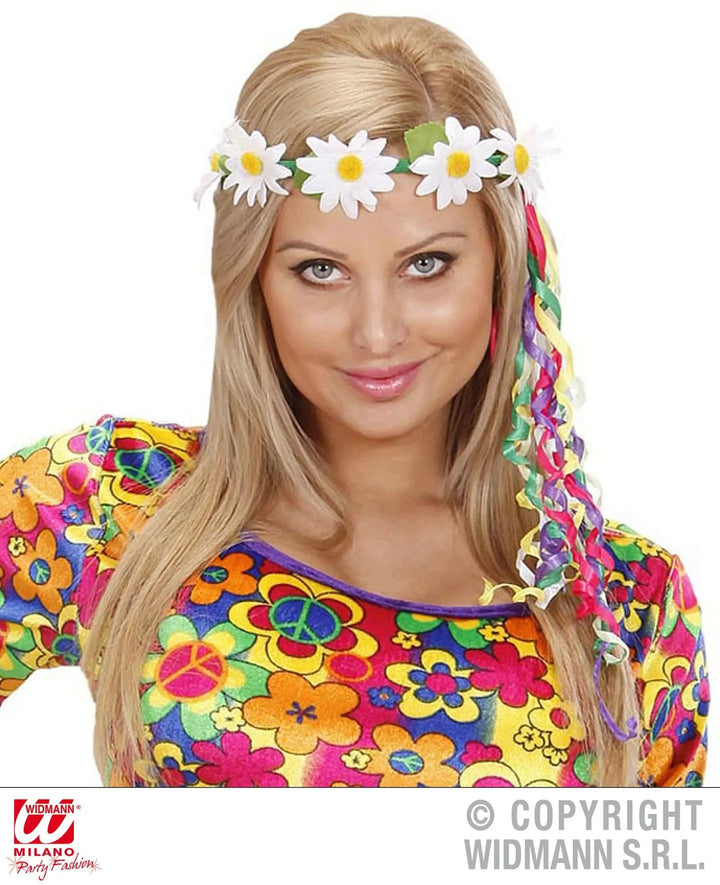 Corona MARGHERITE con nastri multicolore - tuttocostumi.it