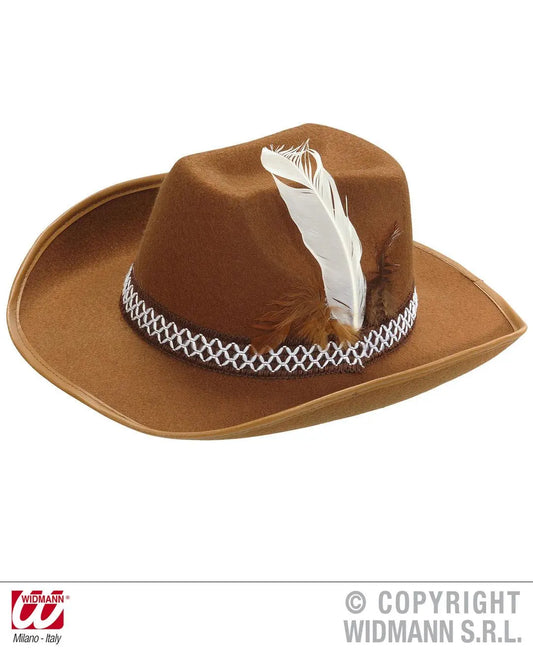 Cappello Cow Boy con piuma bambino - tuttocostumi.it