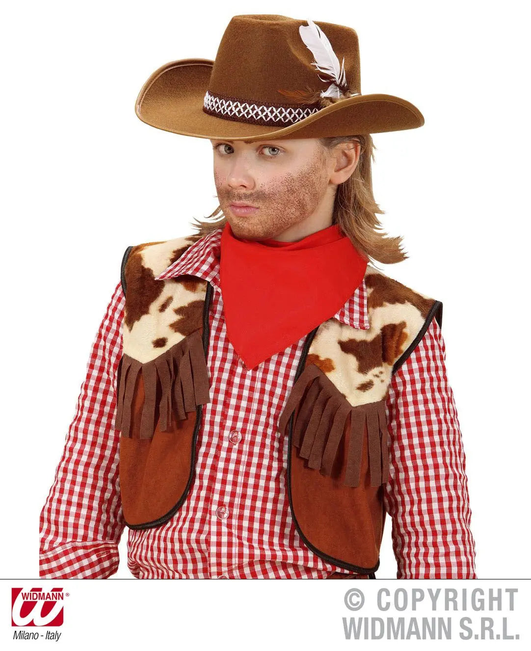 Cappello Cow Boy con piuma bambino - tuttocostumi.it