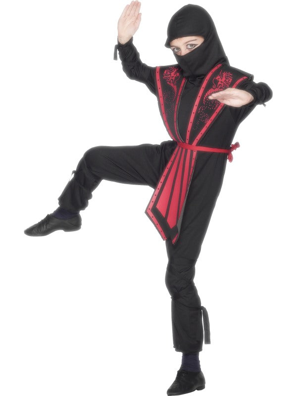 Costume SHADOW NINJA ROSSO e NERO di Smiffys - tuttocostumi.it