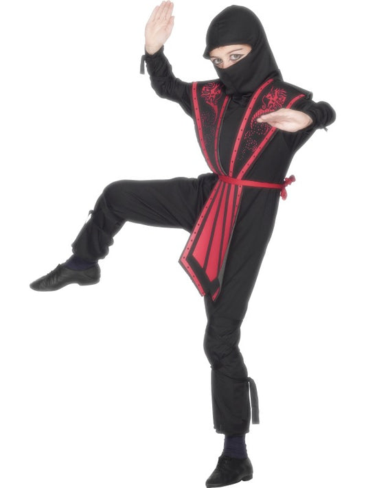 Costume SHADOW NINJA ROSSO e NERO di Smiffys - tuttocostumi.it