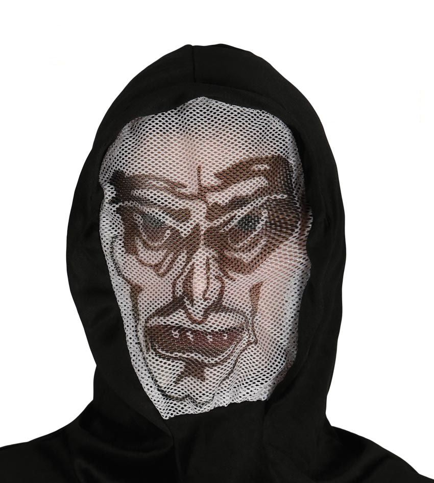 Cappuccio con volto VAMPIRO di Guirca - tuttocostumi.it