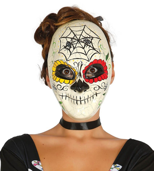 Maschera DIA DE LOS MUERTOS ragnatela di Guirca - tuttocostumi.it