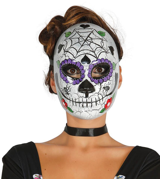 Maschera DIA DE LOS MUERTOS occhi viola di Guirca - tuttocostumi.it