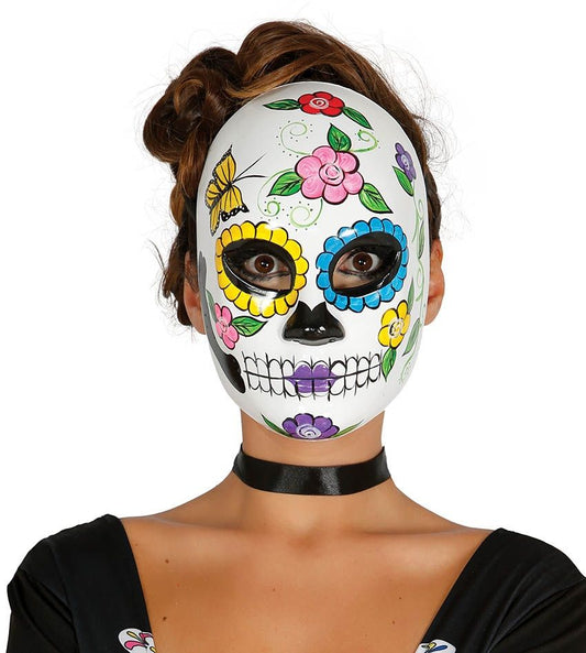 Maschera DIA DE LOS MUERTOS farfalle di Guirca - tuttocostumi.it
