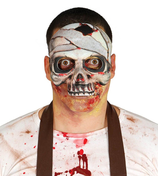 Mezza maschera SCHELETRO di Guirca - tuttocostumi.it