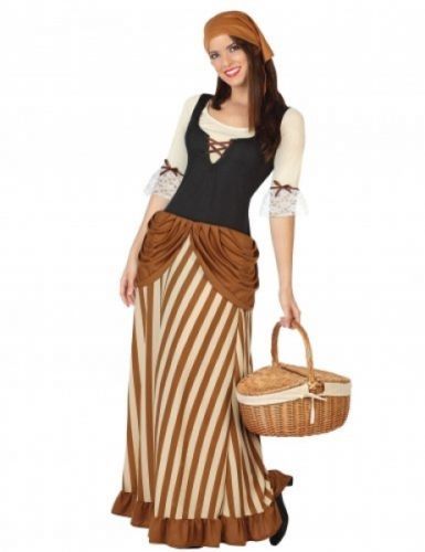 Costume LOCANDIERA gonna righe di Atosa - tuttocostumi.it