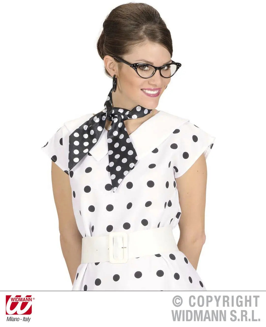 Foulard NERO a pois bianchi - tuttocostumi.it