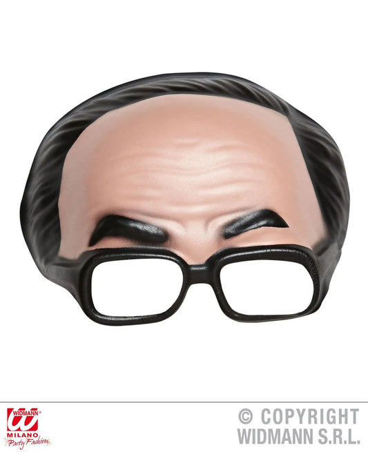 Maschera MEZZA TESTA capelli neri - tuttocostumi.it