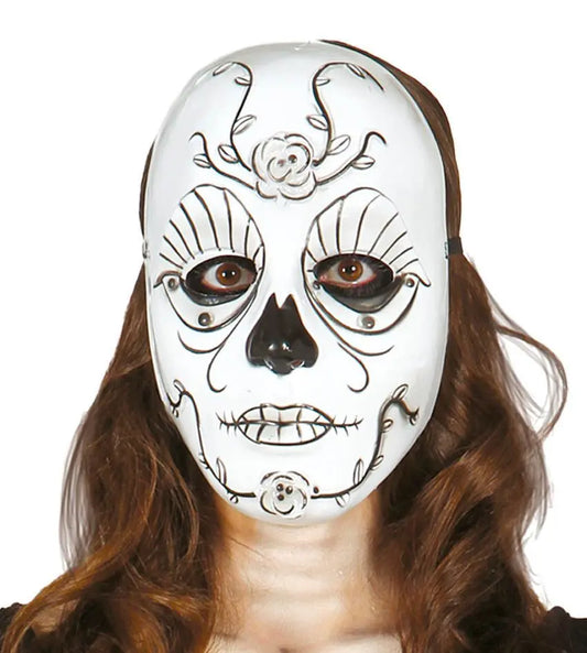 Maschera SANTA MUERTE bianco e nero - tuttocostumi.it