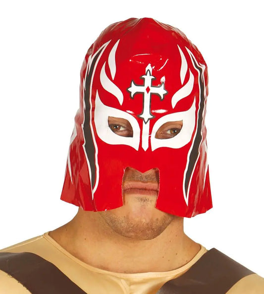 Maschera WRESTLING ROSSA - tuttocostumi.it