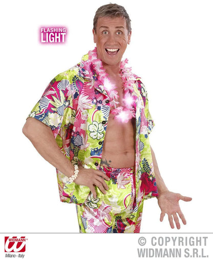 Collana HAWAIANA LUMINOSA rosa - tuttocostumi.it