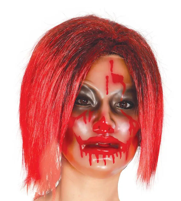 Maschera trasparente donna con sangue - tuttocostumi.it